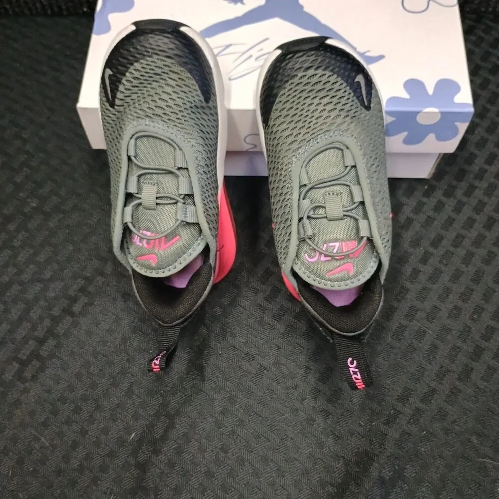 Nike Air Max 270 Smoke gray/pink Sneakers Shoes (Toddler Size 8C) #DD1646-031